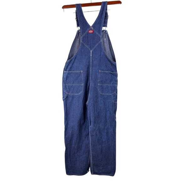 Dickies Denim Bib Overalls Workwear Jeans Mens 40 X 31 Blue Straight Leg - Picture 3 of 10